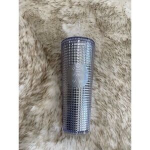 Starbucks silver diamond (square) tumbler‎ NEW